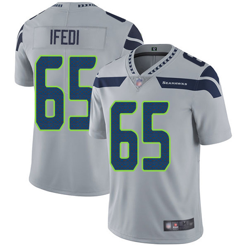 Seattle Seahawks Limited Grey Men Germain Ifedi Alternate Jersey NFL Football #65 Vapor Untouchable->seattle seahawks->NFL Jersey